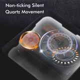 HOME Gold Table Clock Silent Non-Ticking