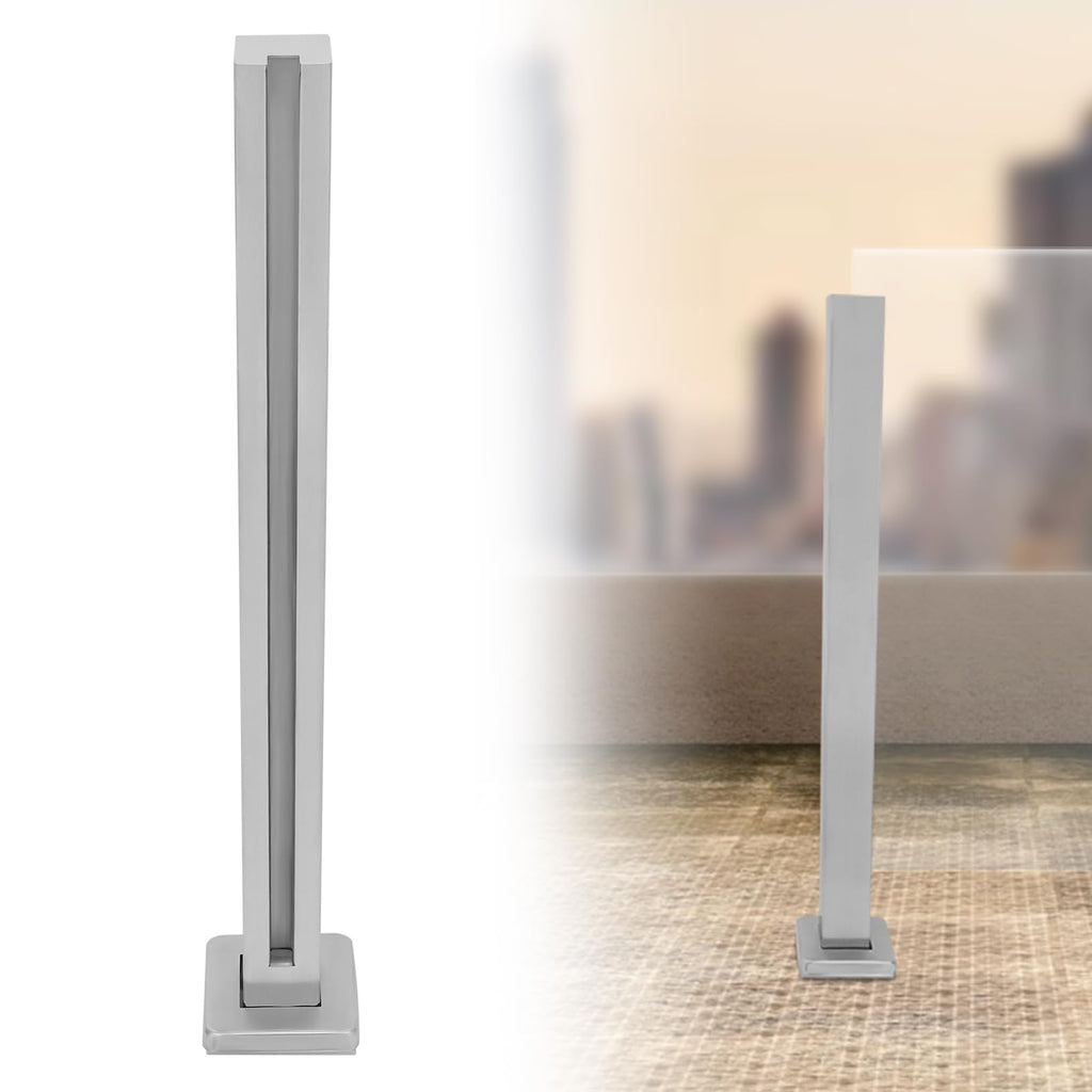 Glass Railing Post, 304 Stainless Steel Glass Balustrade, Balcony Guardrails for Balustrade Balcony Deck Stairs