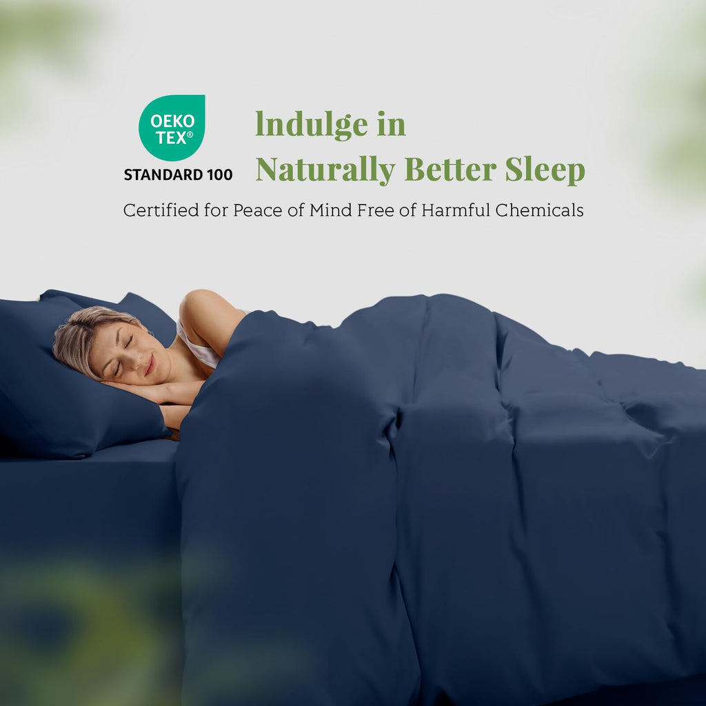 Cooling Duvet Cover Set Full/Queen for Hot Sleepers | 100% Viscose Derived from Bamboo | Silky Soft & Breathable | 3