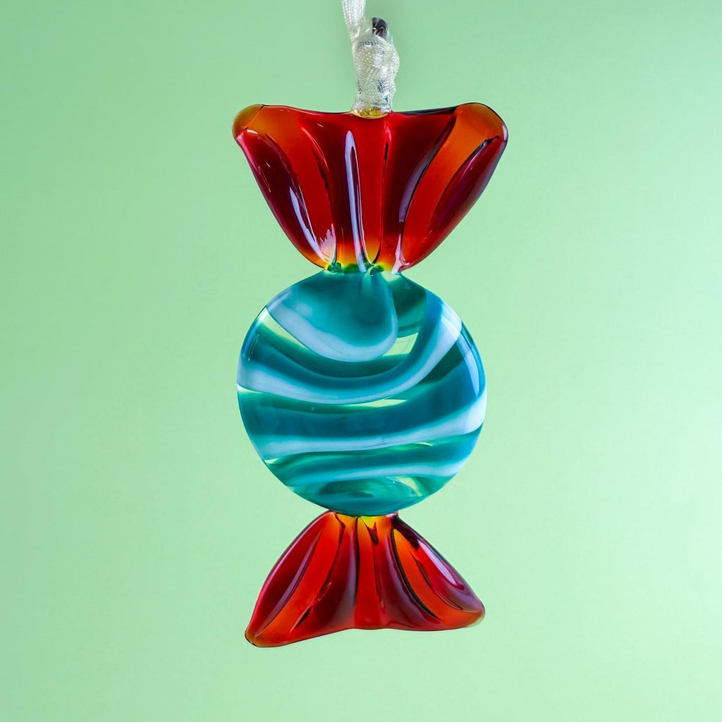 Murano Glass Candy Ornaments, Handmade in Italy (Set of 3)