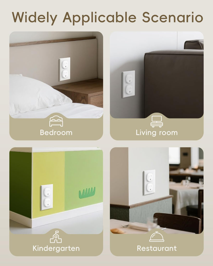 60 Packs Baby Resistant Outlet Covers White - Child Safety