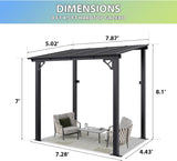 8’x 5’ Premium Gazebo with Aluminum Top Frame & Polycarbonat - Image 2