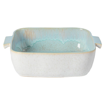 Ceramic 10.75" Square Baker - Eivissa Collection, Sea Blue | Oven & Dishwasher Safe Bakeware | Food Safe Glazing