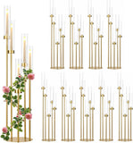 Gold Candelabra Centerpieces for Tables,Acrylic Candelabra 5 ArmConcert Party Housewarming Gifts centros de mesa para