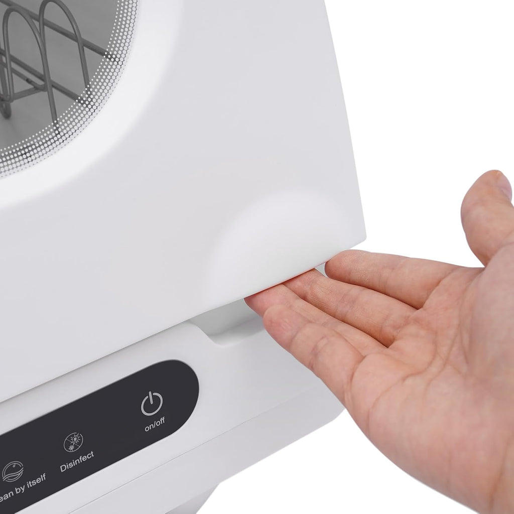 Portable Countertop Dishwasher, 5 Washing 12 Spouts Water Tank Leak-Proof Dry and 360° Rotation Flushing