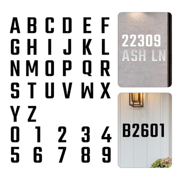 8 Inch 5 PCS Custom Aluminum House Numbers, Black/White/Silver Metal Address Door Numbers, Metal House Address Number