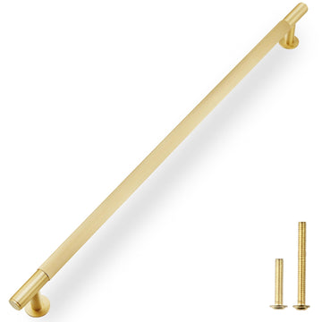 Solid Brass Appliance Pull 18 Inch, Glod Long Cabinet Handles