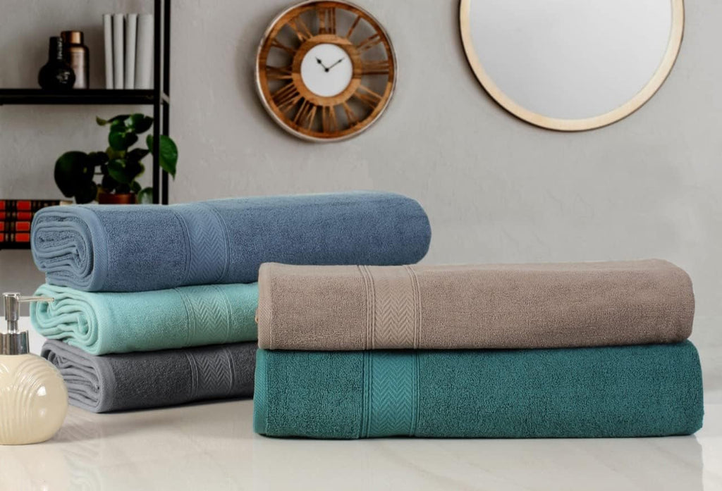 600 GSM- 40 x 80 Inches- 100% Cotton 2 Pc XXL Oversized Bath Towel Set- Soft Highly Absorbent Jumbo Bath Sheets
