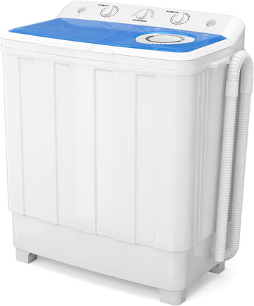 28 Lbs Portable Washing Machine, Portable Washer for Apartment with 18 Lbs Washer, 10 Lbs Spinner, Mini Compact Top