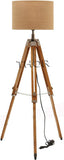 Vintage Classic Teak Wood Tripod Floor Lamp Nautical Floor Shade lamp Home Decor (Shade is Not Inclu