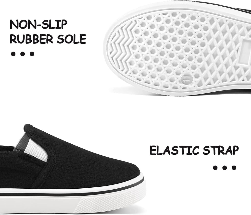 Toddler Sneakers for Girls Boys Slip On Canvas Walking Shoes