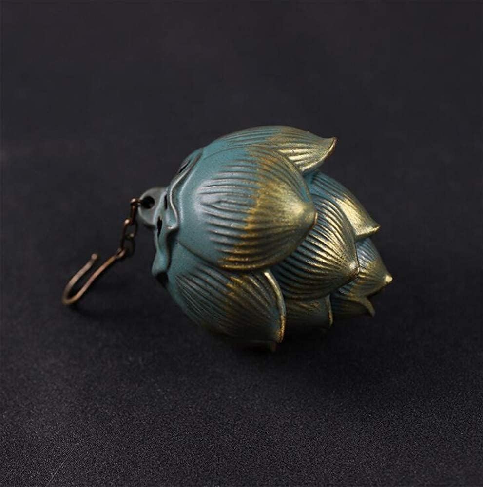 Lotus Furnace Hollow Hanging Ball Incense Burner, Ceramic Backflow Incense Cones and Incense Coil Holder Ornament