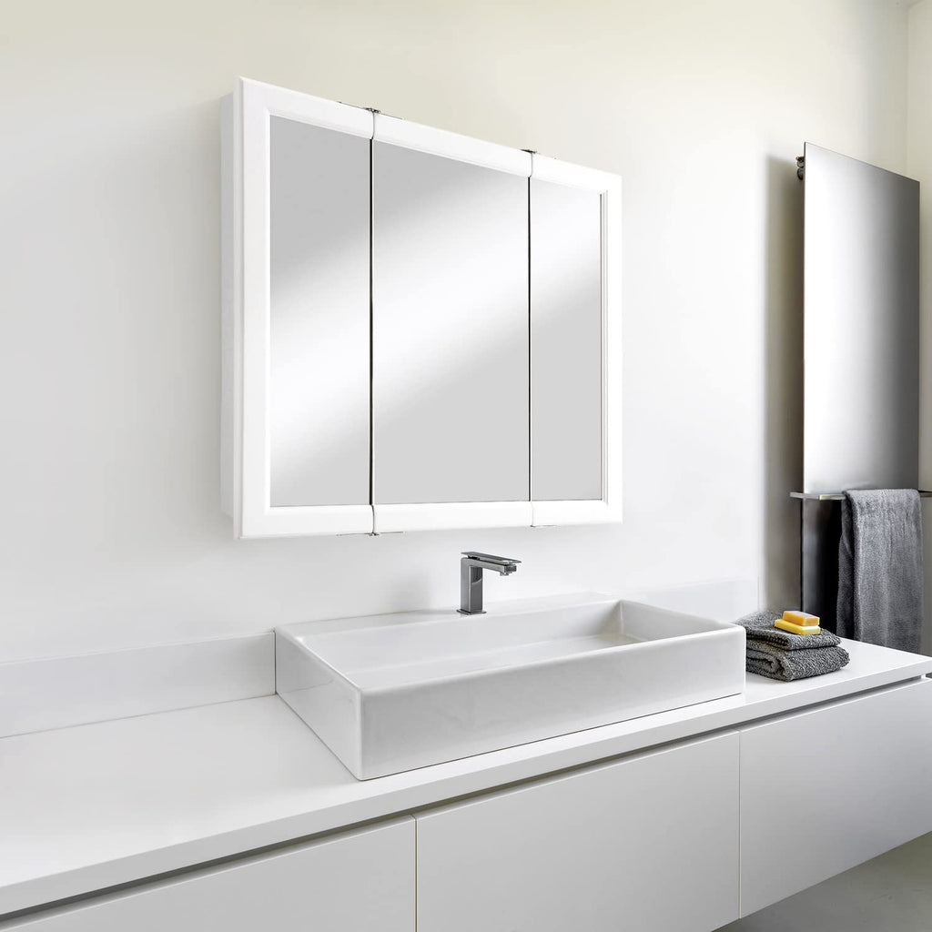 Wyndham Tri-View Medicine Cabinet, 30", White
