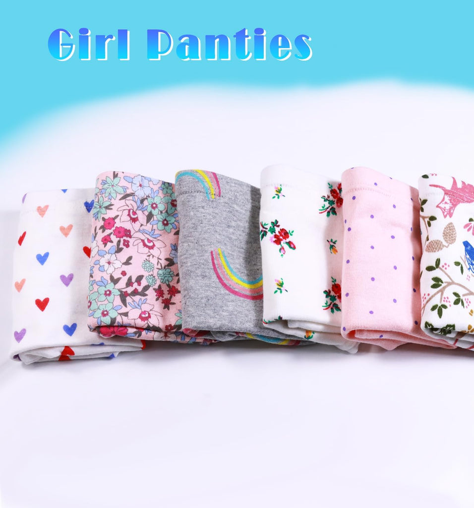 Girls'Soft Cotton Boyshort Underwear Little Kids Panties