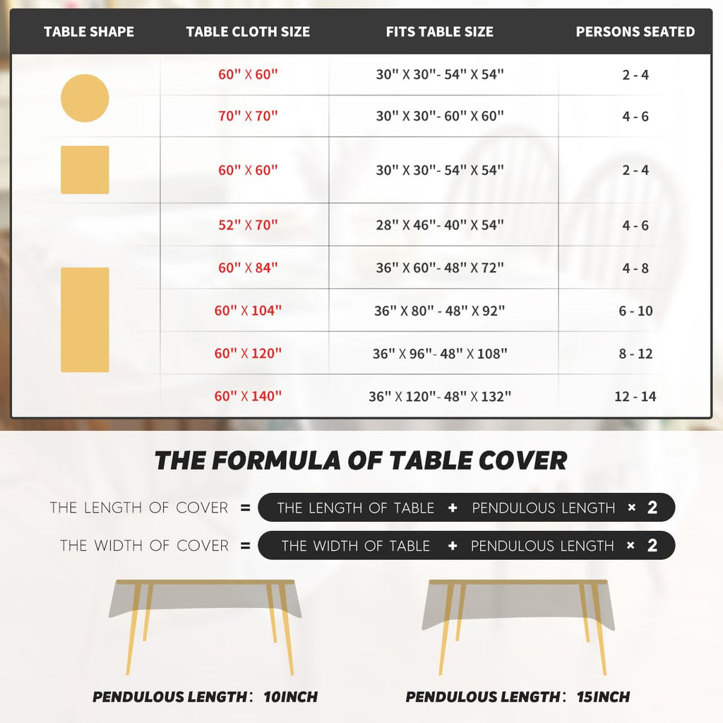 Fall Caramel Rectangular Tablecloth, 60×84 Inch, Rustic Style