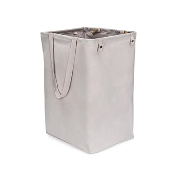 Loads of Fun Collapsible Hamper - Laundry Basket for Dirty Clothes & Towels - Tall Standing Organic Cotton Laundry