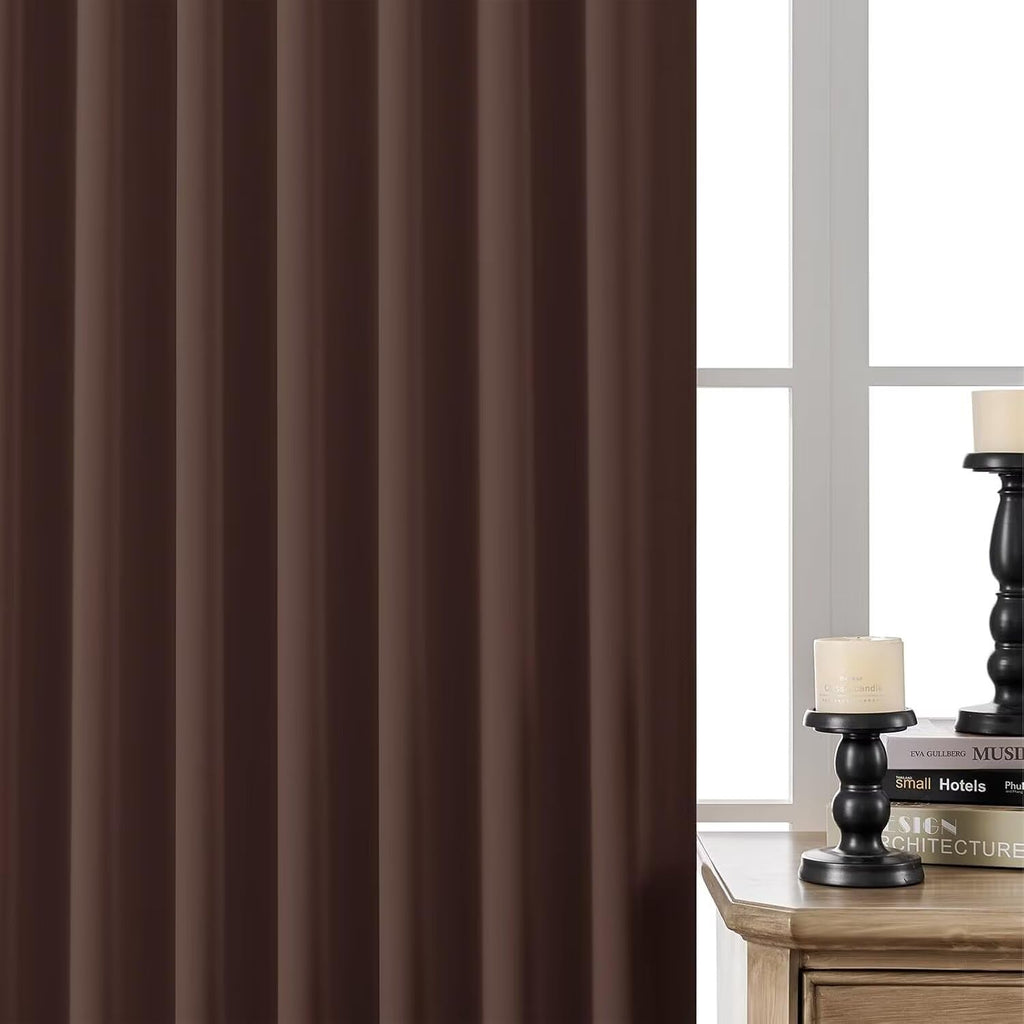 Blackout Curtains 108 Inches Long, Thermal Insulated Black Out Curtains 2 Panels Set, Room Darkening Drapes Window