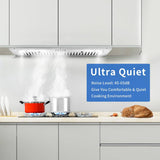 30 Inch Stainless Steel Range Hood Insert 600 CFM Push Button Control, LED Lights, Baffle Filters, Convertible Ducted/Ductless