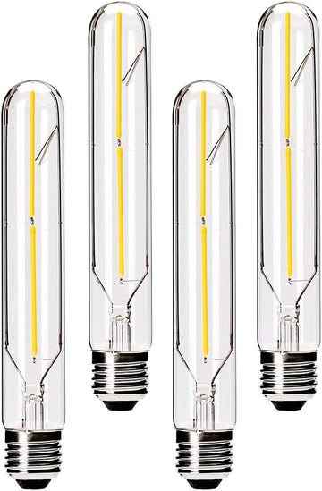 Dimmable T10 LED Bulbs 3000K Warm White LED Tubular Edison Light Bulbs 4W Tube Vintage Led Bulbs 40 Watt
