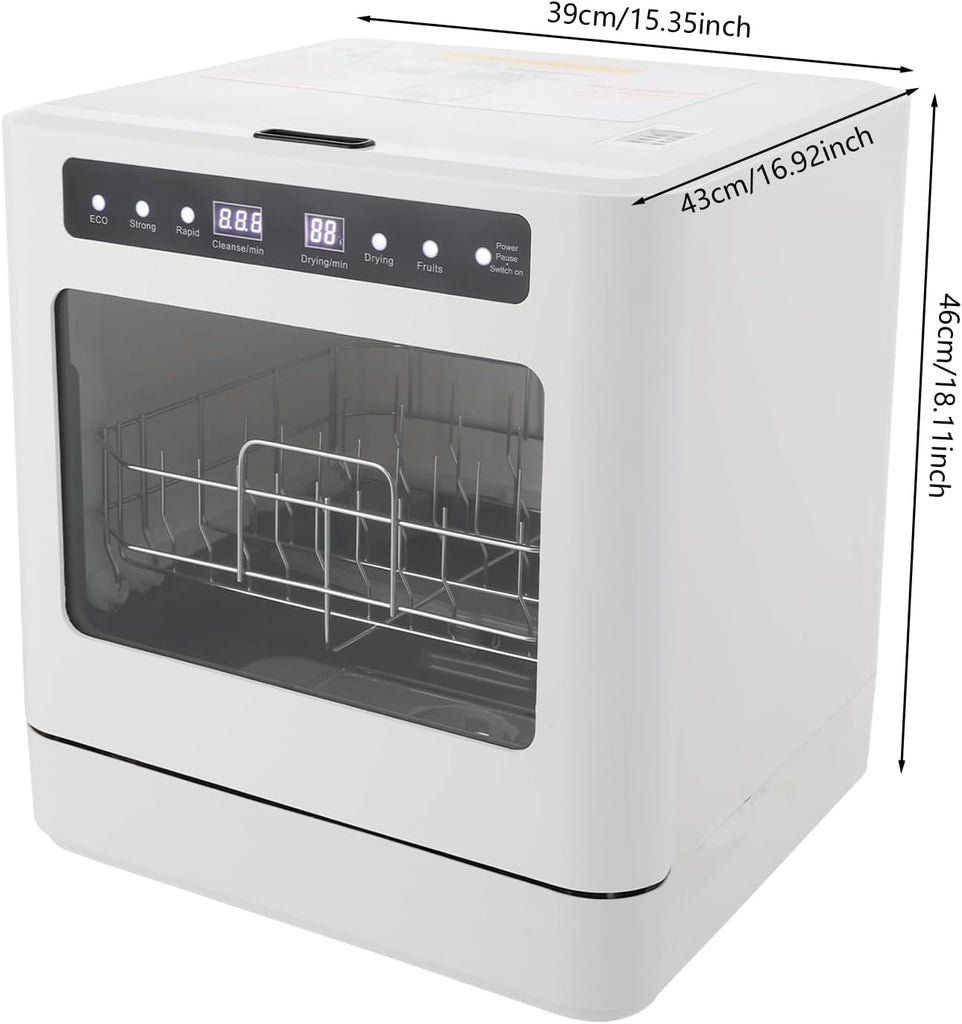 Portable Countertop Dishwasher, 800W Dishwasher, Household Mini Dishwasher, Four Cleaning Modes