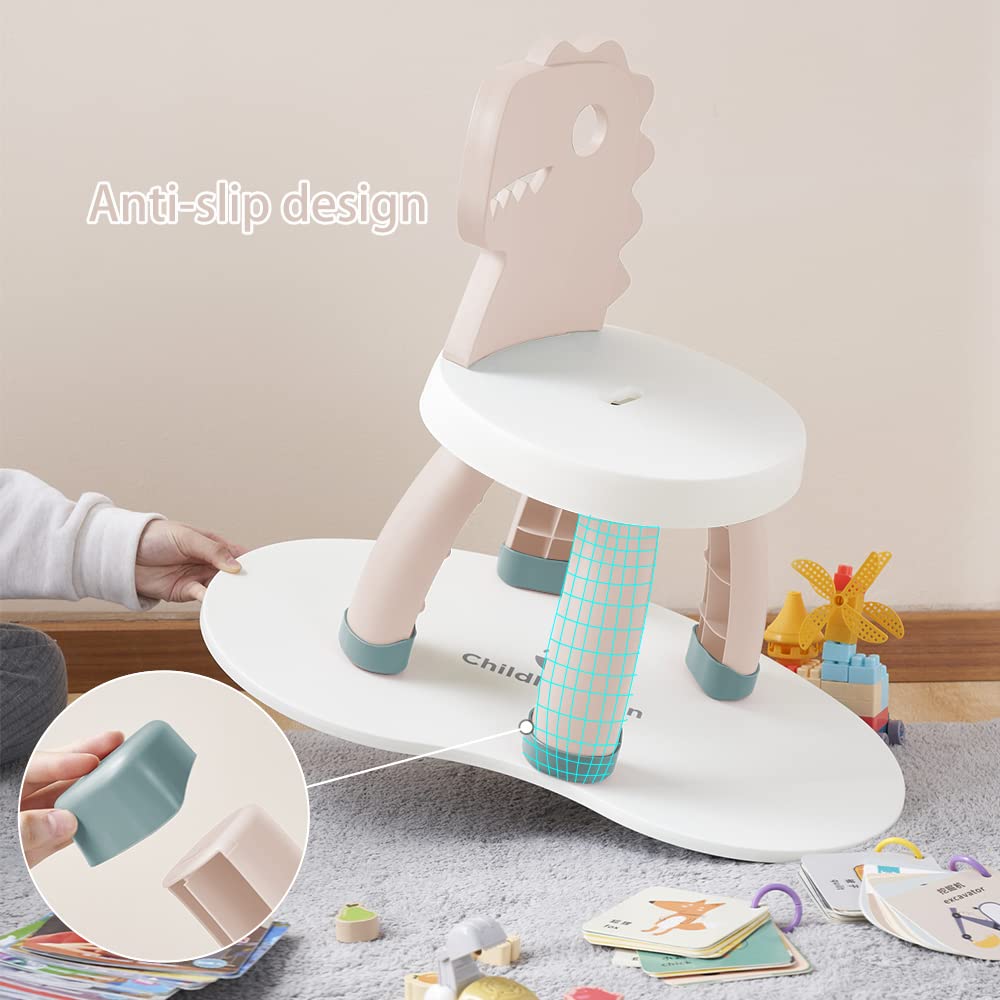 Toddler Chair, Plastic Kids Dino Chair, Pink