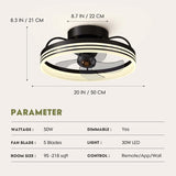20" Ceiling Fans with Lights, 360¡ Rotating Ceiling Fan with Lights and Remote, 6 Wind Speeds Smart Low Profile Ceiling Fan for Bedroom, Kids Room and Living Room A101-B0CD1V6M8R