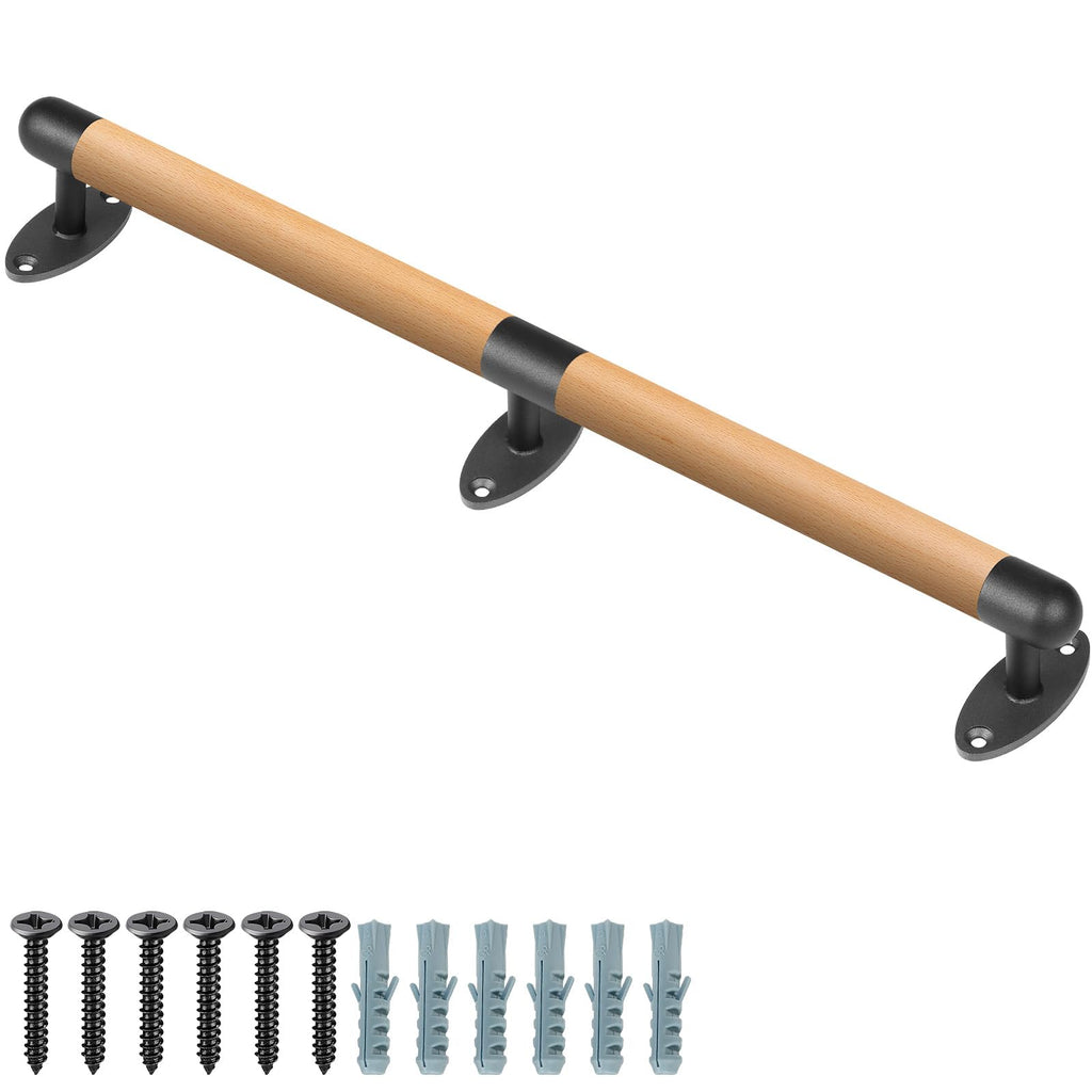 52 Inch Wood Handrail Indoor Stairs Handrail Wall Mount Handrail