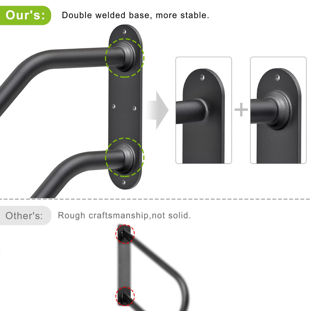 Heavy Duty Wall Mount Handrails for Indoor Outdoor 1-2 Steps