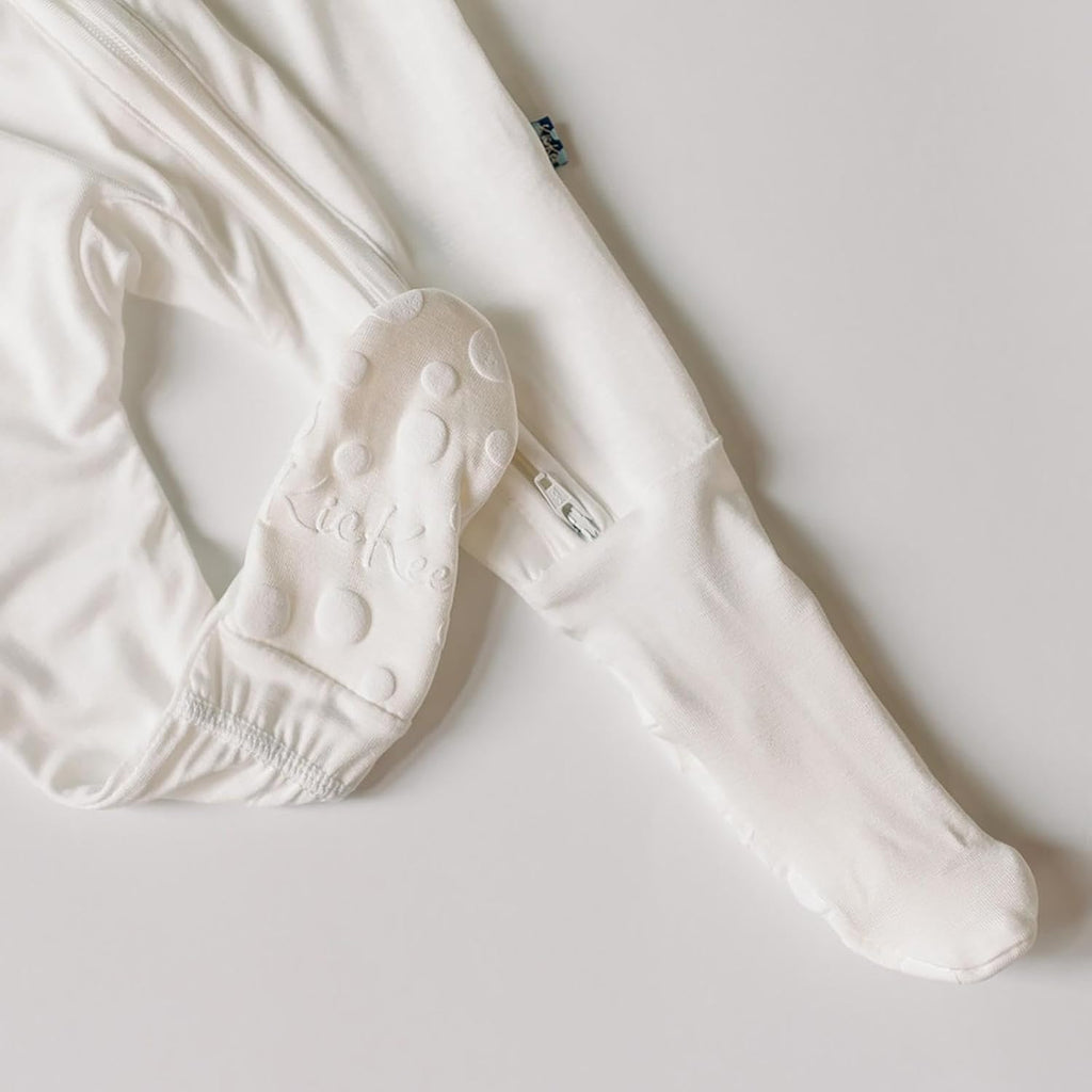 Baby & Toddler Zip Footie - Ultra-Soft Bamboo Viscose Pajamas with Flip Paws and Grippy Feet