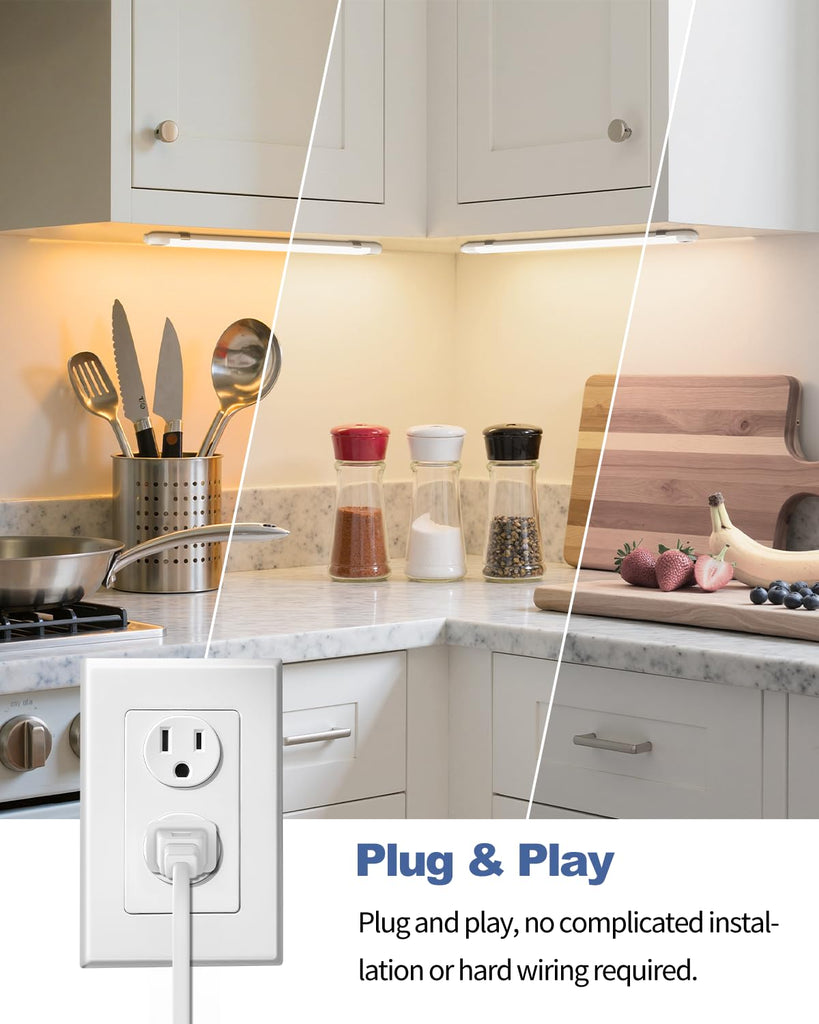 16" Hand Wave Under Cabinet Lights with 5 Color Temperature