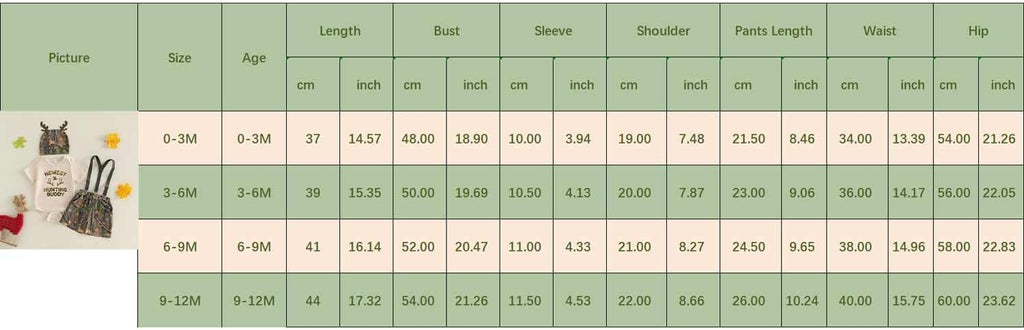 Newborn Baby Boy Clothes Hunting Short Sleeve Romper Shirt Tops Removable Strap Shorts Summer Outfits Hat Set