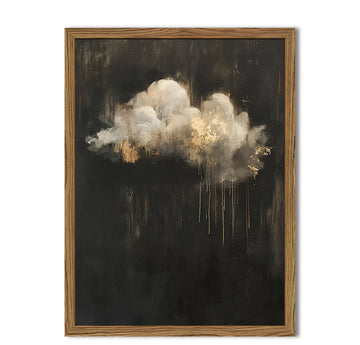 Dark Moody Cloud Wall Art, Vintage Cloud Rain Wall Decor Paintings Abstract Gothic Sky Landscape Academia 3D Texture