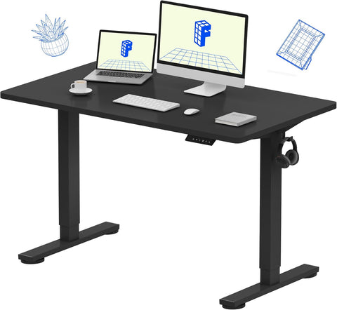 EN1 One-Piece Standing Desk, 48"x24" Seamless Desktop Electric Height Adjustable