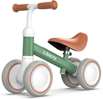Baby Balance Bike Ride Toy for 1 2 Years Old Adjustable Seat, Green