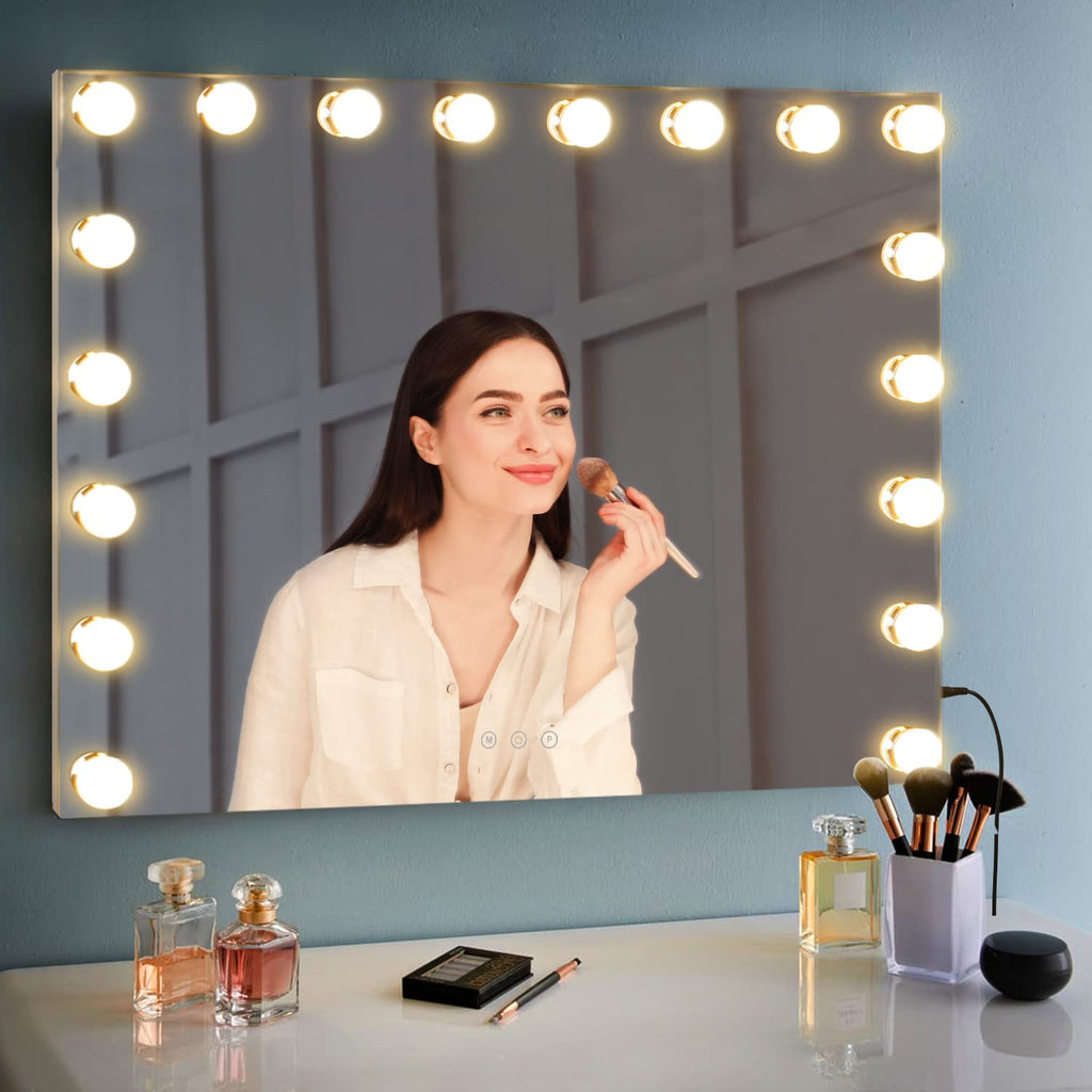Hollywood Vanity Vanity, Makeup Mirror with 18 Dimmable LED Bulbs