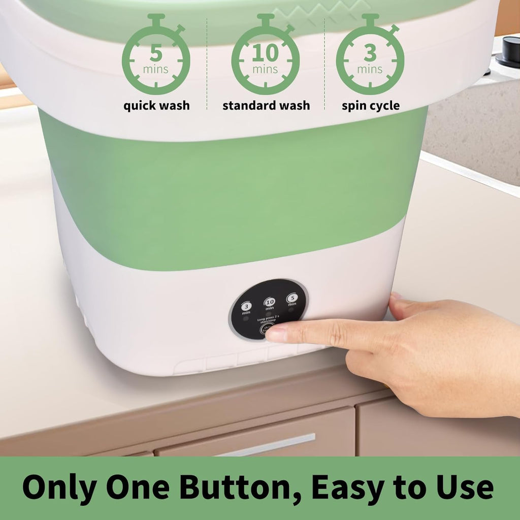 Portable Washing Machine, 20L Upgraded with Spin Basket Laundry Machine, 3 Modes Deep Cleaning, Upgraded Small