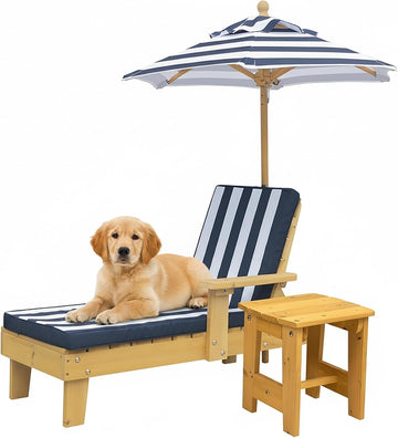 Elevated Dog Bed for Large Dogs with Waterproof Canopy | Indoor/Outdoor Pet Chaise for Backyard, Pool, Beach