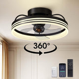 20" Ceiling Fans with Lights, 360¡ Rotating Ceiling Fan with Lights and Remote, 6 Wind Speeds Smart Low Profile Ceiling Fan for Bedroom, Kids Room and Living Room A101-B0CD1V6M8R