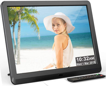 9 Inch Digital Picture Frame 1080P HD IPS Electronic Photo Frames Full Angle Signage USB SD/SDHC for Wedding Birthday