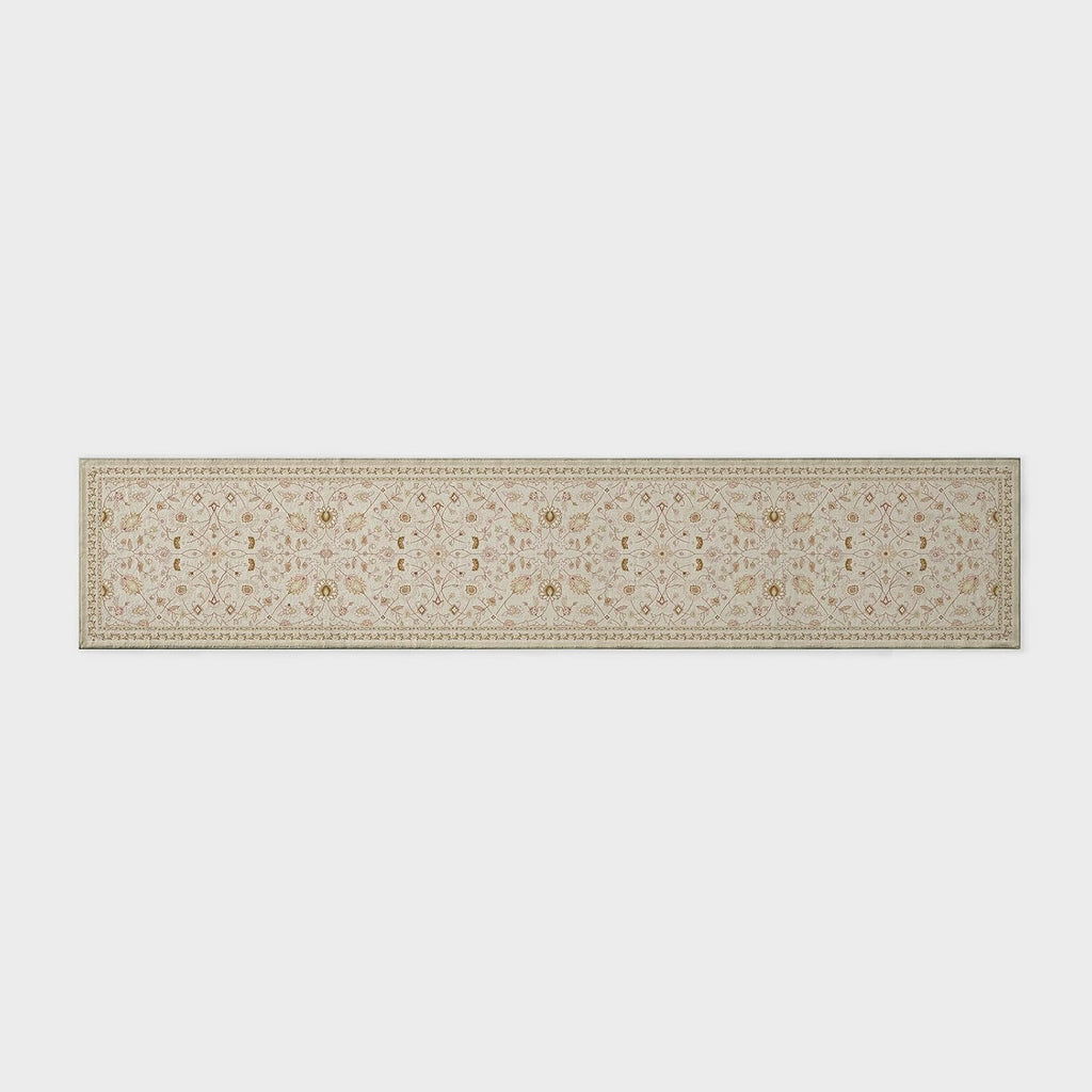 Hallyway Area Runner Rugs 2x10, Boho Floral Faux Wool Indoor Outdoor Rugs, Washable Rugs for Bedroom