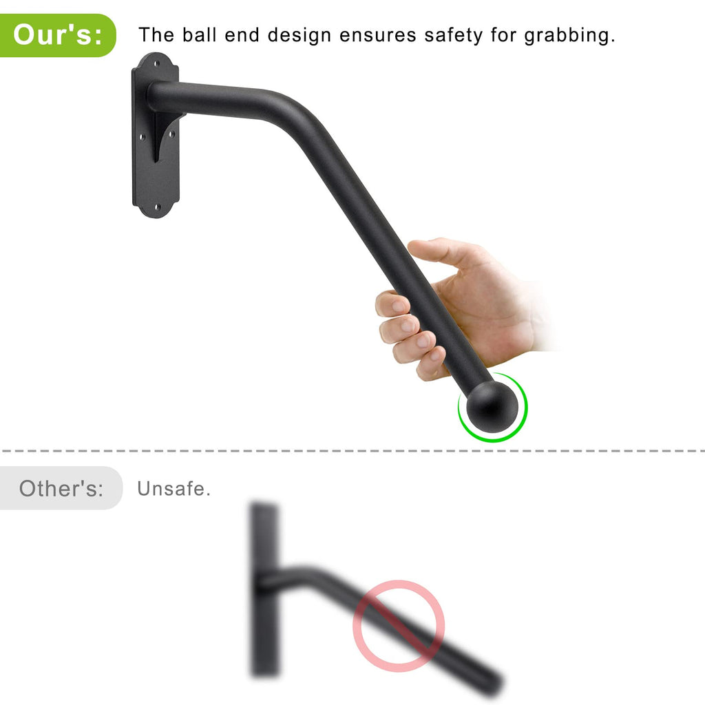 Fully Welded Wall Mount Handrail Iron Handrail for Outdoor Steps