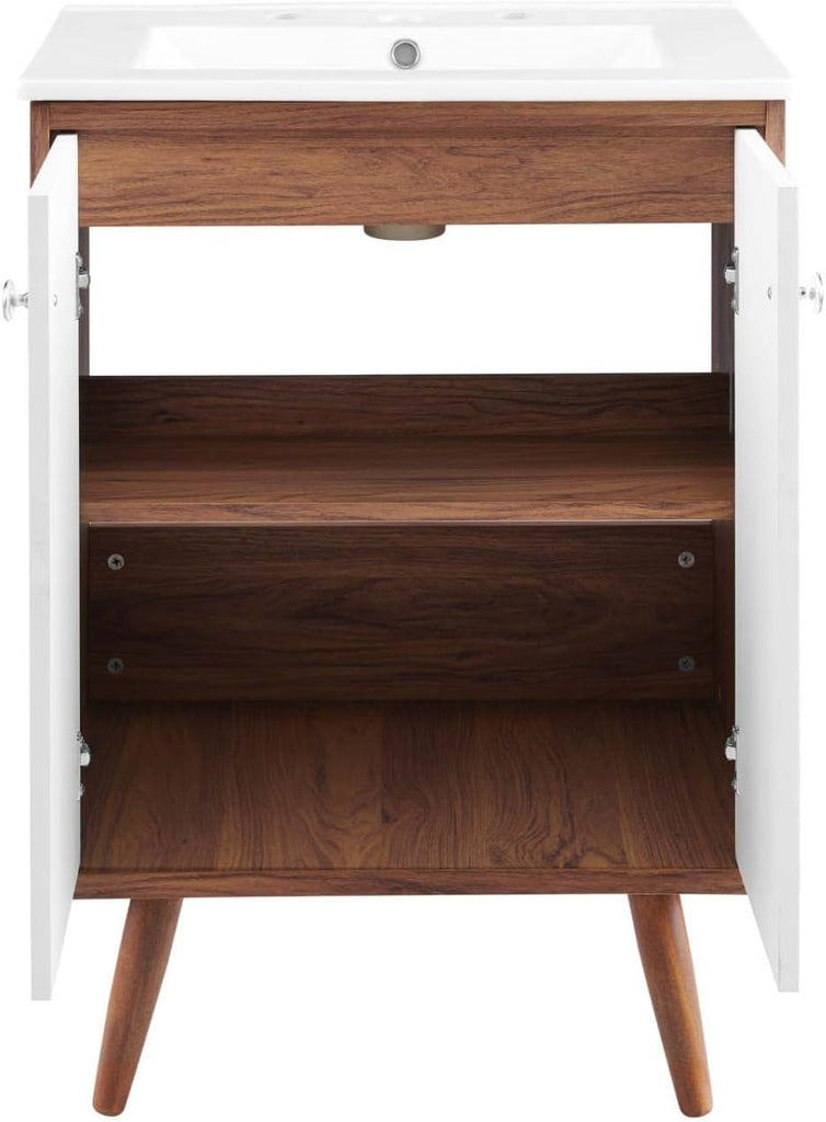 24-Inch Modern Bathroom Vanity Cabinet – Contemporary Design (Sink Not Included)