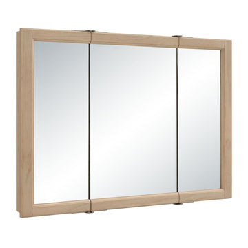 Wyndham Tri-View Medicine Cabinet, 36", White Oak