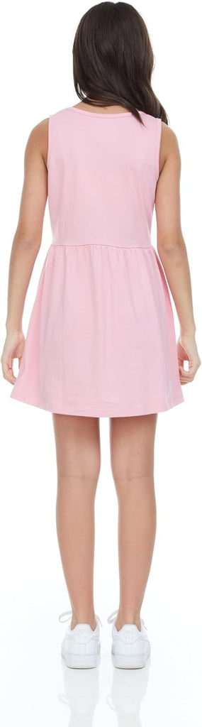 Pack Girls' Dresses, Kids Casual Fit and Flare Sleeveless Summer Dress & School Outfit, 100% Cotton