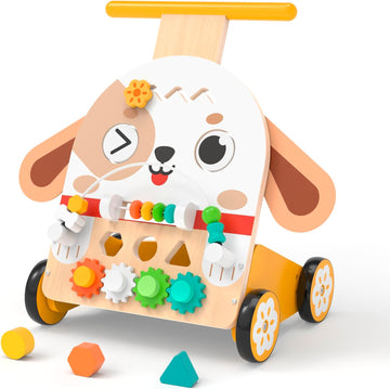 Wooden Baby Walker, in-1 Push Walker for Toddlers