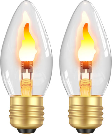 E26 LED Flickering Flame Light Bulbs, Realistic Flame Light Bulbs