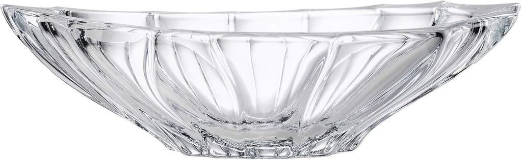 Bohemian Crystal PLANTICA 14.6-Inch Jardiniera Crystal Oval Bowl, Bohemian Fruit and Candy Bowl, Traditional