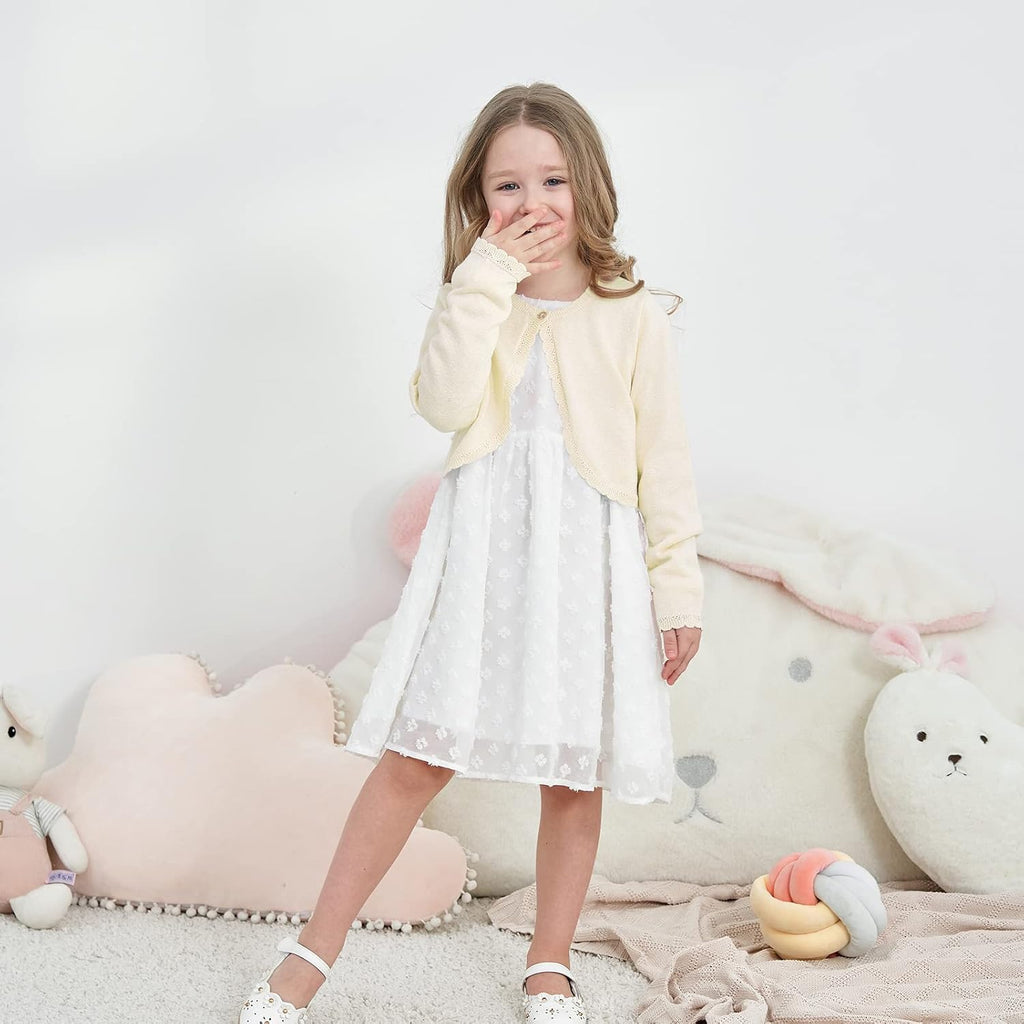 Bolero Ruffle Open Front Button Cover-Up