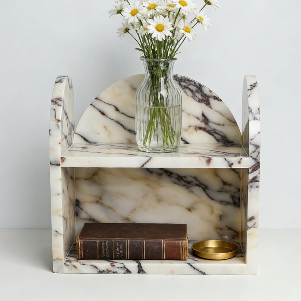 Marble Shelf Bathroom Counter Organizer and Storage 2-Tier