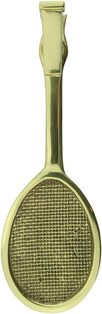 Tennis Racquet Door Knocker Solid Brass Polished Finish 7.5 Inch Decorative Entry Door Hardware